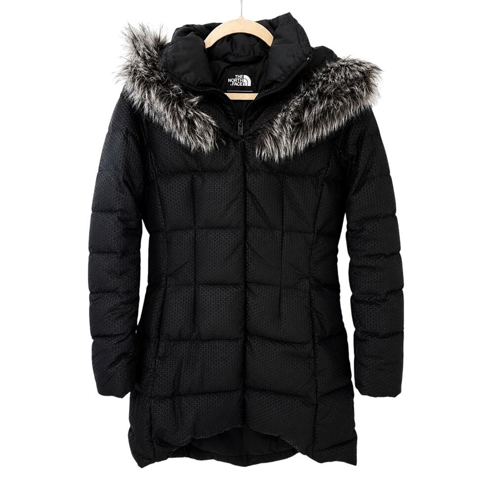 The North Face Hey Mama Parkina Down Parka Women’s S Black Faux Fur Hood
